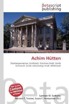Produktbild Achim Hütten (Deutsch, 2010)