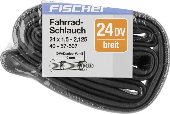 Actual product image Fischer Bicycle tube 24 inch 85128 (Dunlop (DV), 24", 40 mm)