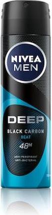 NIVEA Men Deep Black Carbon Anti-Transpirant Spray 48h - 50ml (Spray, 50 ml)
