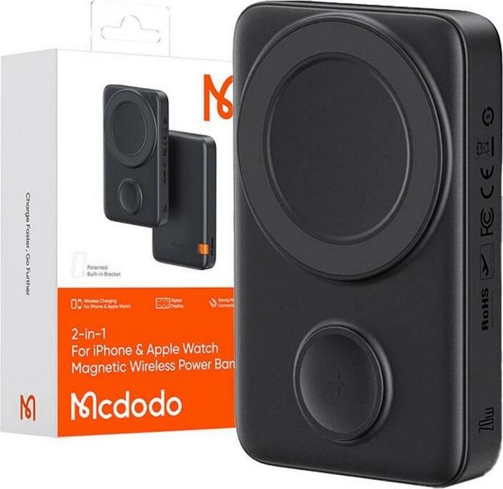 Immagine prodotto Mcdodo Banca di energia magnetica per Apple Watch MC-1461 10000mAh, 20W (nero) (10000 mAh, 20 W, 37 Wh)