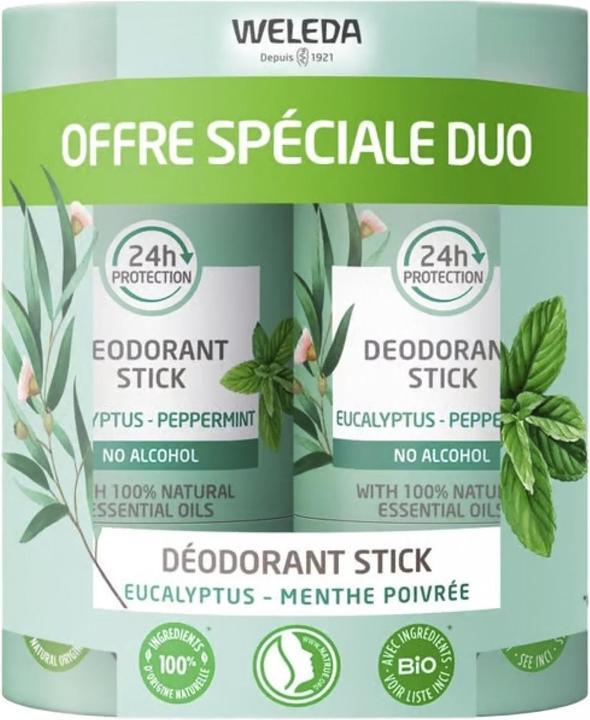 Produktbild Weleda Deodorant Stick Eucalyptus Peppermint Set Of 2 X 50 Grams (Stick)