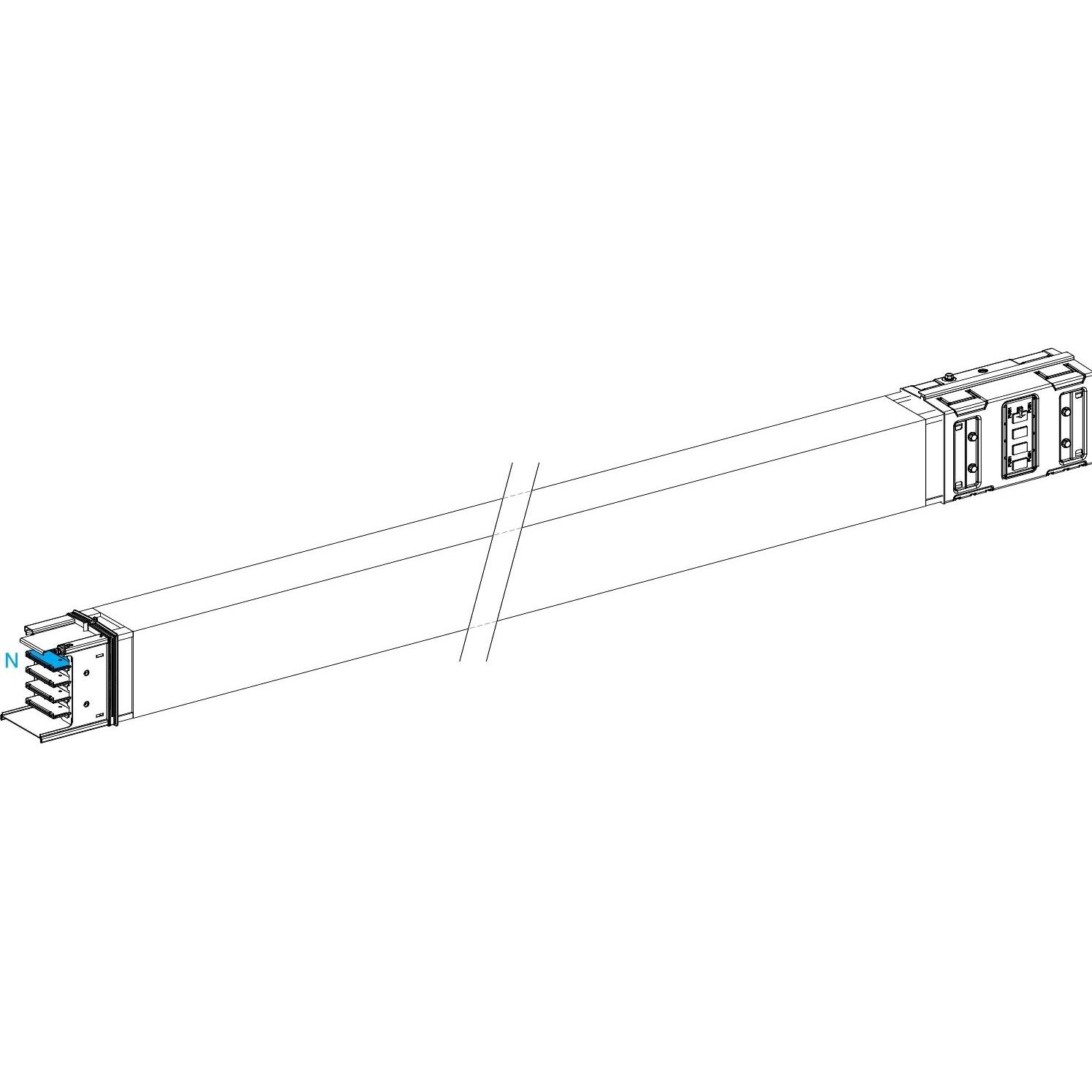 Schneider Electric SE KSA500ET430 Schienenkasten gerade 500A 3m 500A (Verteiler), Elektronikzubehör + Gehäuse, Weiss