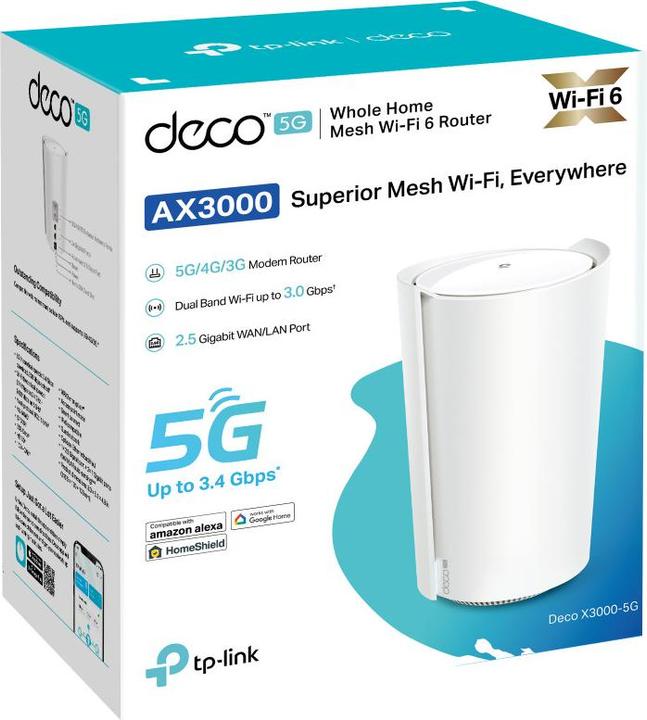 Productafbeelding TP-Link Deco X3000 5G Mesh WiFi 6 Router
