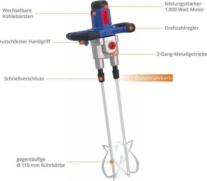 Produktbild Güde Rührwerk GRW 1811.1 TWIN