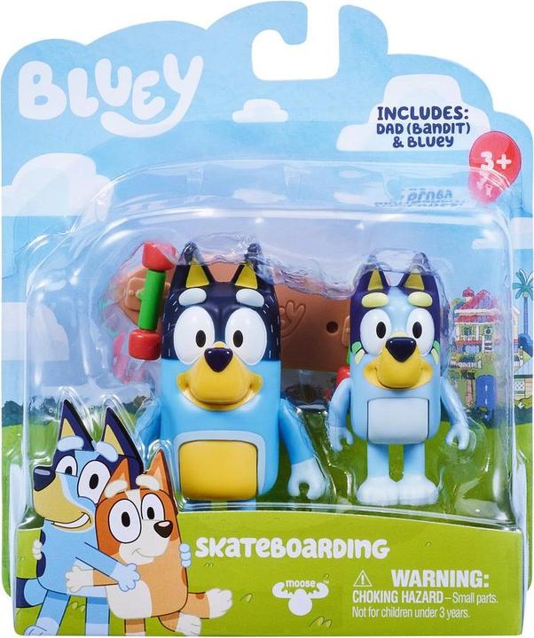 Default Bluey - S3 Figure 2-Pack - Skateboarding /Figures /Bluey/Skateboarding