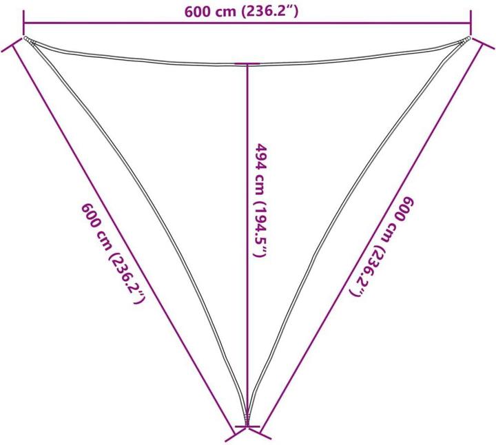 Produktbild vidaXL Sonnensegel (600 x 600 cm)