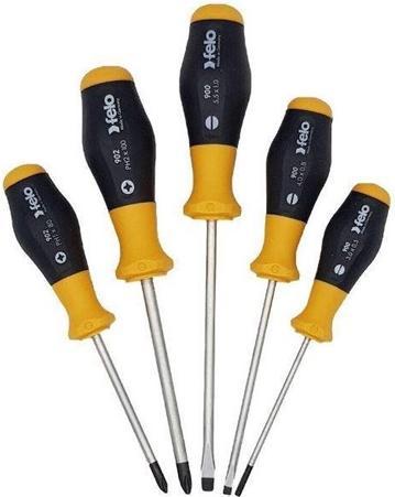 Actual product image Felo Screwdriver set with 2K handle, 5 pieces