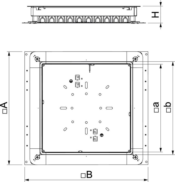 Actual product image OBO Bettermann OBO UZD 350-3 R junction and branch box for screed heights 70-125m