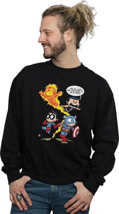 Actual product image Mens Avengers Invaders Cartoon Sweatshirt (XXL)