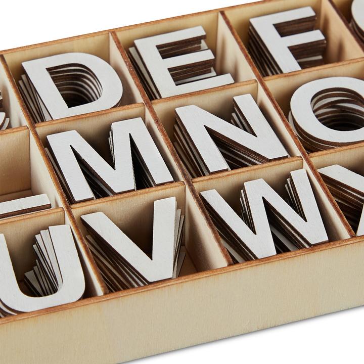 Image du produit Relaxdays Jeu de 324 lettres en bois