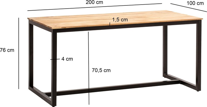 Actual product image Wohnling 200x100x76 (200 x 100 x 76 cm)