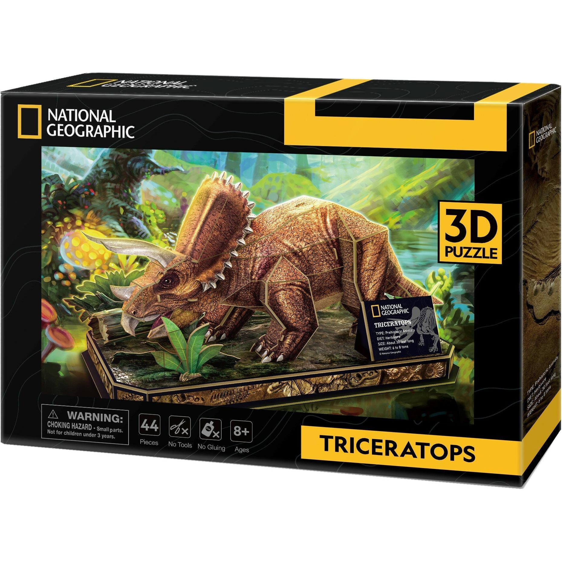 Thumbnail - NoName 3d Puzzel Triceratops (44 Teile)