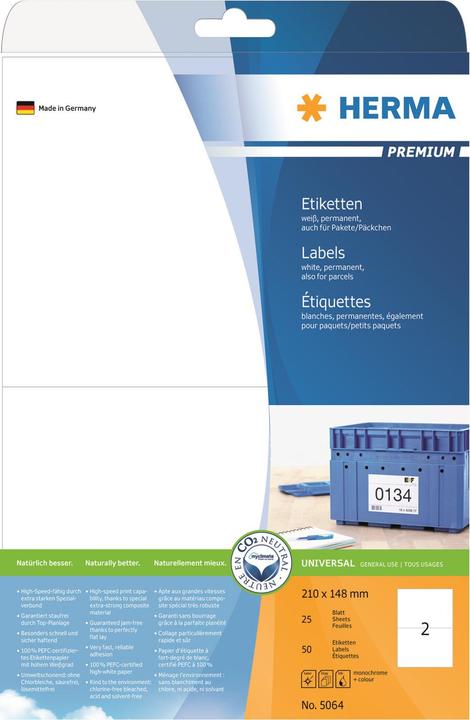Actual product image HERMA Shipping labels A4