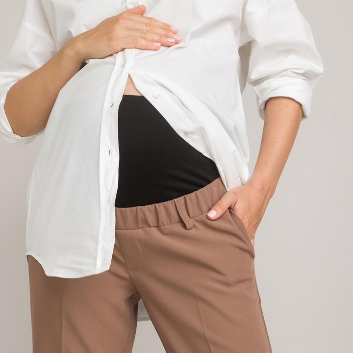 Actual product image La Redoute Collections Wide maternity trousers with wide belly insert (W32/L28)