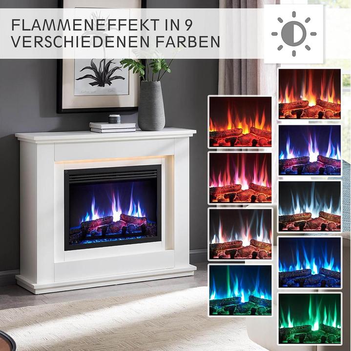Actual product image Richen Baldur electric fireplace, app control, without glass cover plate