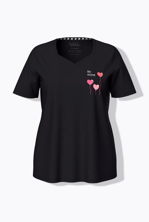 Produktbild Ulla Popken Pyjamashirt, Herzen, Halbarm (42, 44)