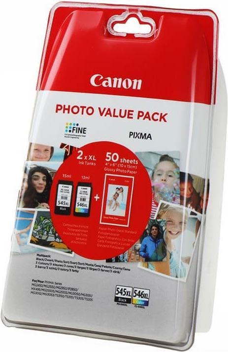 Image du produit Canon PG-545XL/CL-546XL Photo Value Pack (M, C, Y, CF)