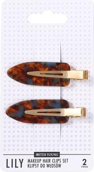 Galeria Hobby Lily Hair Clips For Makeup Blue Coffee 2 Pieces (2 pcs)