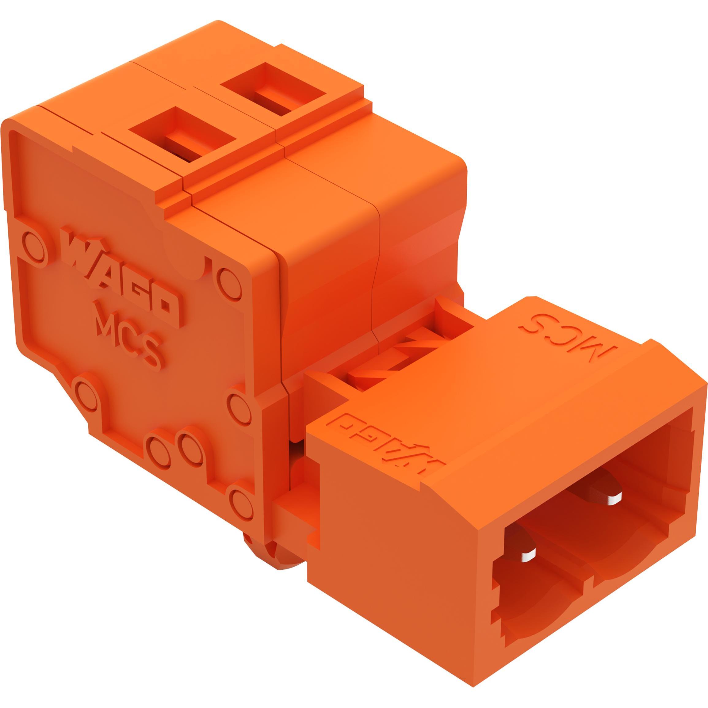 Wago Intestazione dei pin a 1 filo, Cavo + Spina elettrica, Arancia