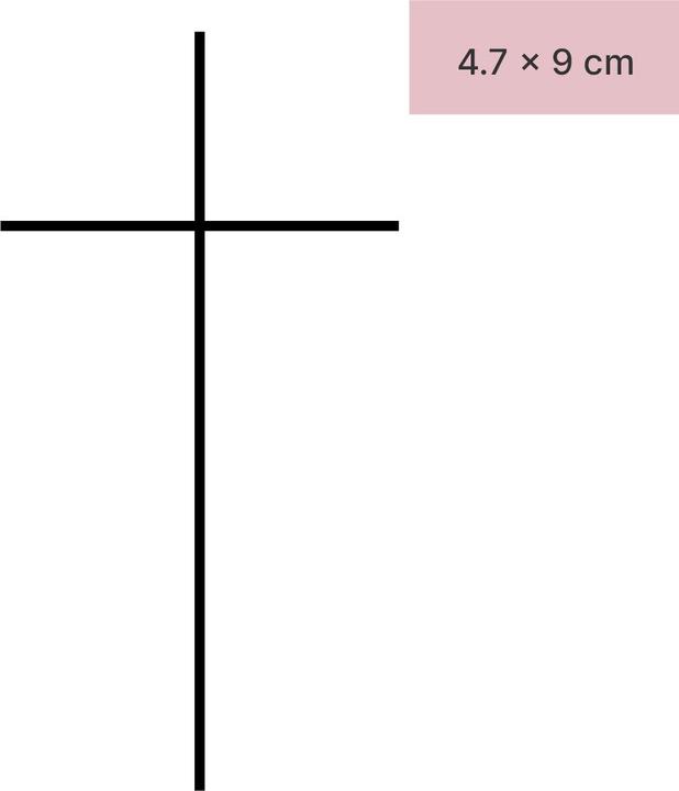 Actual product image minink Temporary tattoo - Fine cross