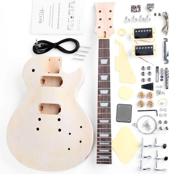 Produktbild Rocktile DIY Single Cut Bausatz E-Gitarre (E-Gitarren Set, Aluminium, Mahagoni, Pappel)
