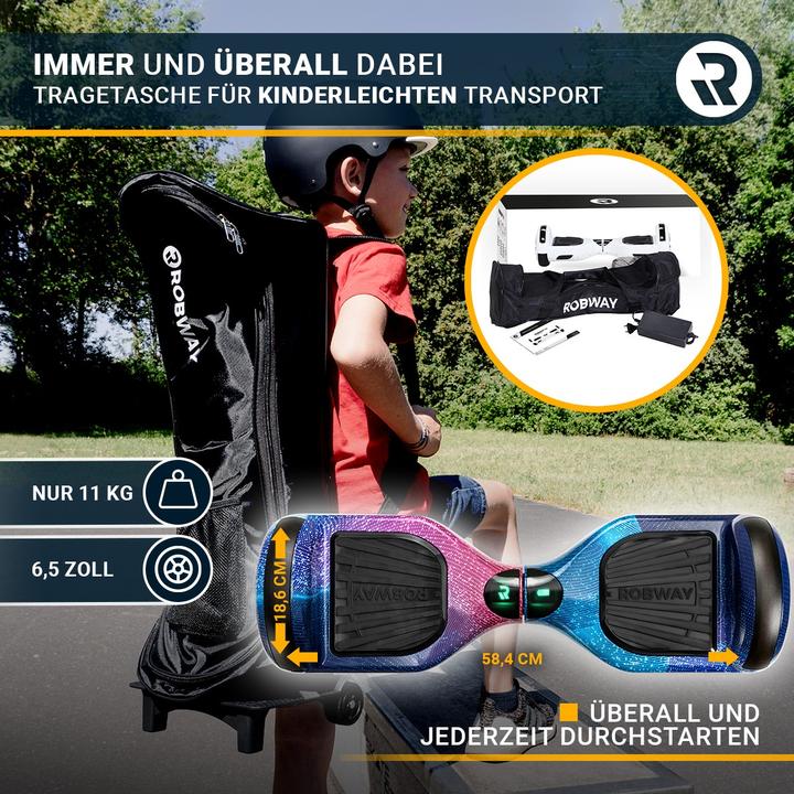 Produktbild Robway Hoverboard W1 E-Balance Board Scooter Elektro Roller Smart Self Balance (Pink Chrom)