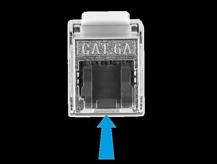 Produktbild Delock Kabel RJ45 Stecker zu Keystone Modul RJ45 Buchse Cat.6A 2 m schwarz (S/FTP, CAT6a, 2 m)