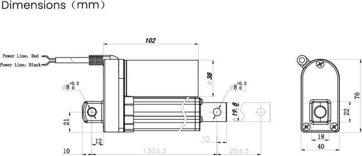 Immagine prodotto Tru Components Elektrozylinder TC24-25-1000 TC-13492760 Hublänge 25 mm Schubkraf
