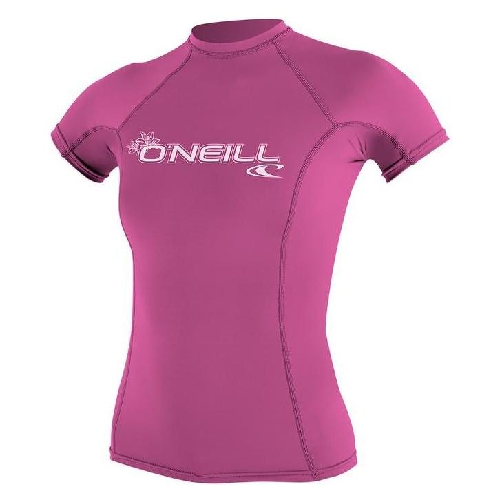 O'Neill, Damen, Badeshirts, T-shirt Daen Basic Skins, Pink, (M)