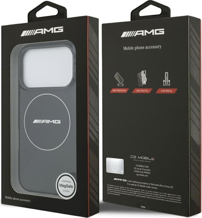 Produktbild Mercedes Case AMG Double Layer Transparent Smocked MagSafe for iPhone 17 Pro black (Apple iPhone 17 Pro)