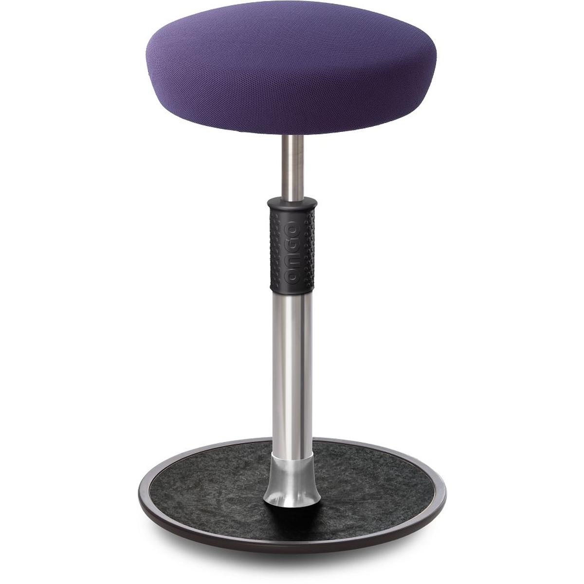 Ongo, Bürostuhl, Sitz- Stehhocker Free Tall Hutsitz Gestrick Lila chrom /schwarz