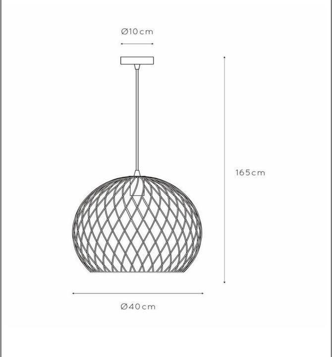 Image du produit Lucide DANZA - Suspensions - Ø 40 cm - 1xE27 - noir 21428/40/30 (E27)