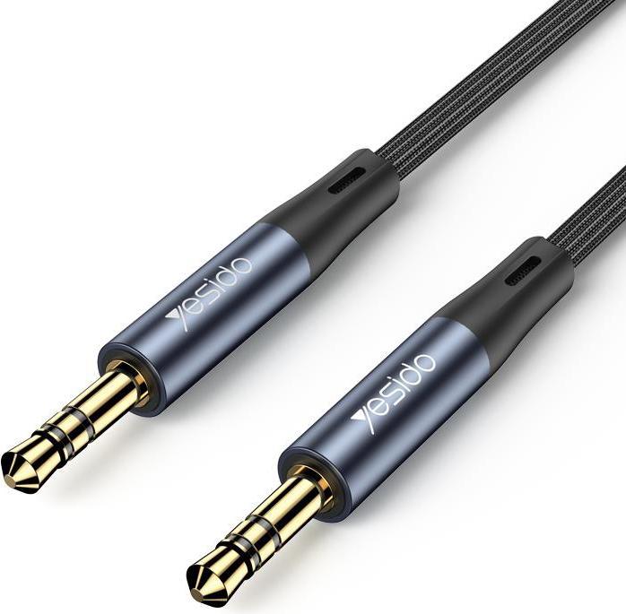 Yesido Audiokabel YAU39, 3,5-mm-Klinkenstecker – 3,5-mm-Klinkenstecker, 1 m, Schwarz/Schwarz (1 m)