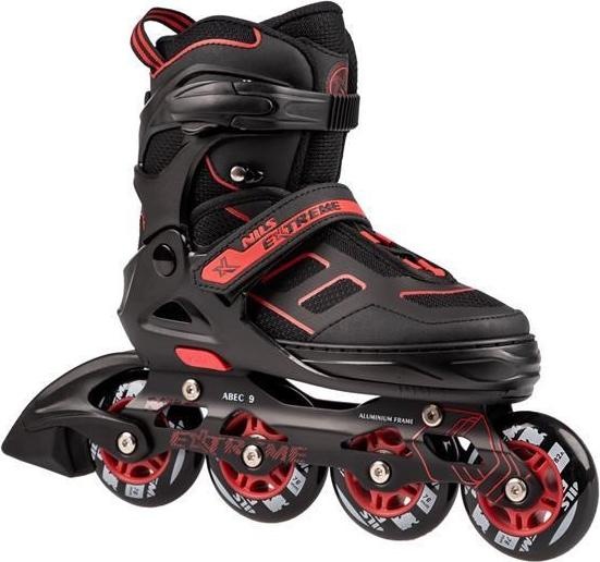 Actual product image Nils Inline skates Extreme NA14174 black-red - PU76 mm/82A (M 35-38) (37)