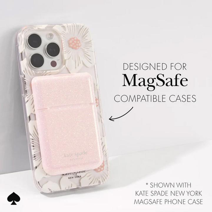 Immagine prodotto Kate Spade MagSafe Flip Wallet – Magnetische Geldbörse (That Sparkle Pink)