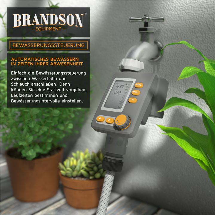 Actual product image Brandson Irrigation computer, water timer, irrigation timer, display, digital irrigation controller (Irrigation computer)