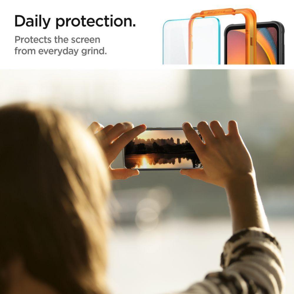 Thumbnail - Spigen ALM Glas.tR gehärtetes Glas für Samsung Galaxy XCover 7 - 2 Stk. (2 Stück, Samsung Galaxy S21), Smartphone Schutz...