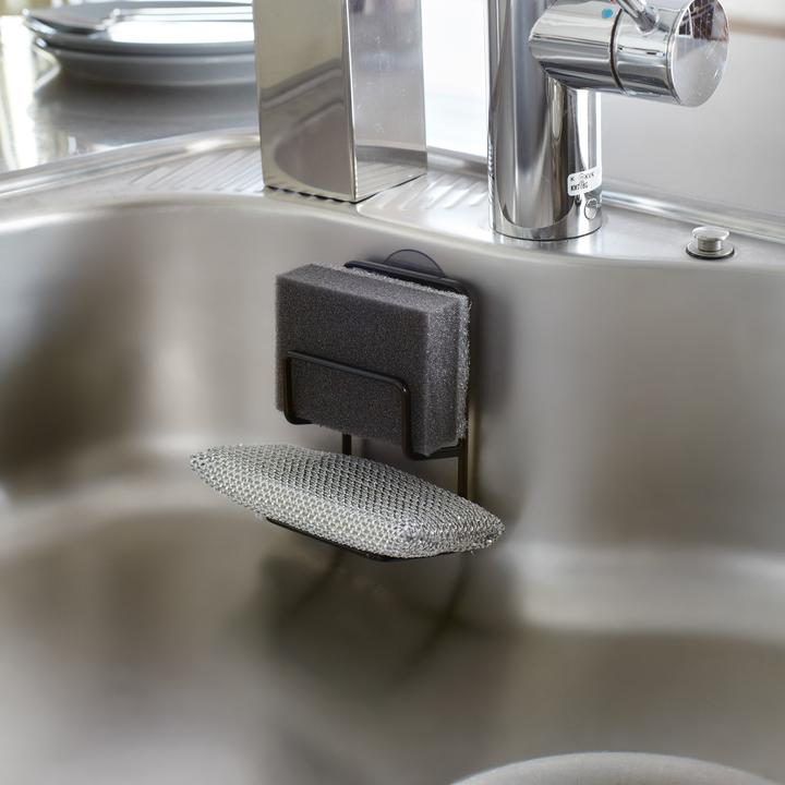 Image du produit Yamazaki Porte-éponge double avec ventouse TOWER