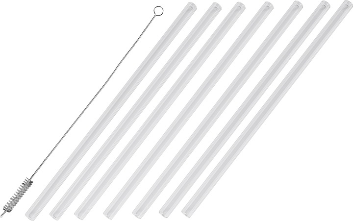 Produktbild Westmark 6 Trinkhalme Glas + Reinigungsbürstchen, ø 8 x 200 mm (6 x)