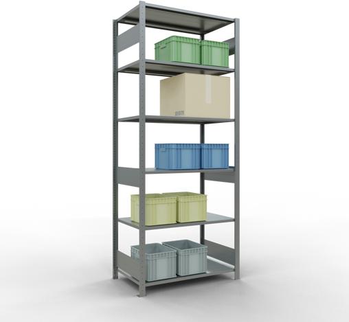 Immagine prodotto Schulte Lagertechnik Sistema di scaffalature di base senza viti MULTIplus150 con ripiani di lunghezza