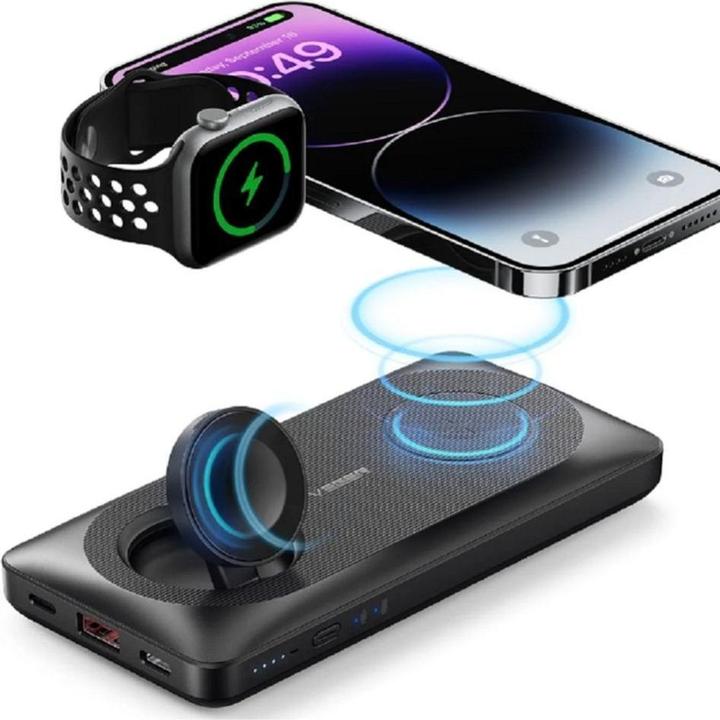 Actual product image Veger MagMuti VG-W1156 1000mAh powerbank Magnetic Wireless for iPod, iWatch, iPhone (10000 mAh, 22.50 W, 38.50 Wh)