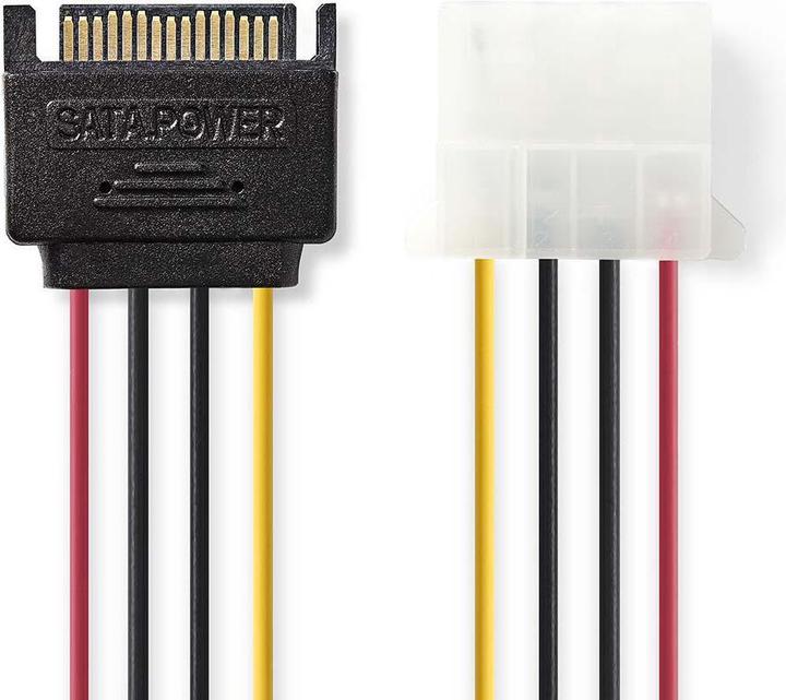 Produktbild Nedis Interne Stromkabel | SATA 15-Pin Stecker | Molex Buchse | Vergoldet | 0.15 m | rund | PVC | Me