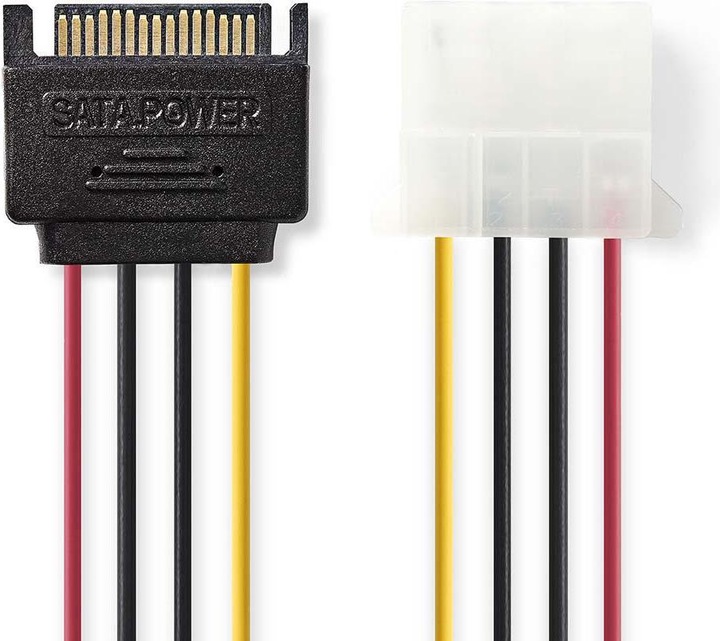Immagine prodotto Nedis Cavo di alimentazione interno | SATA 15 pin maschio | Molex femmina | Placcato oro | 0,15 m |