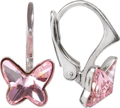 Produktbild Levien GirlÂ's silver earrings Butterfly Light Rose for kids