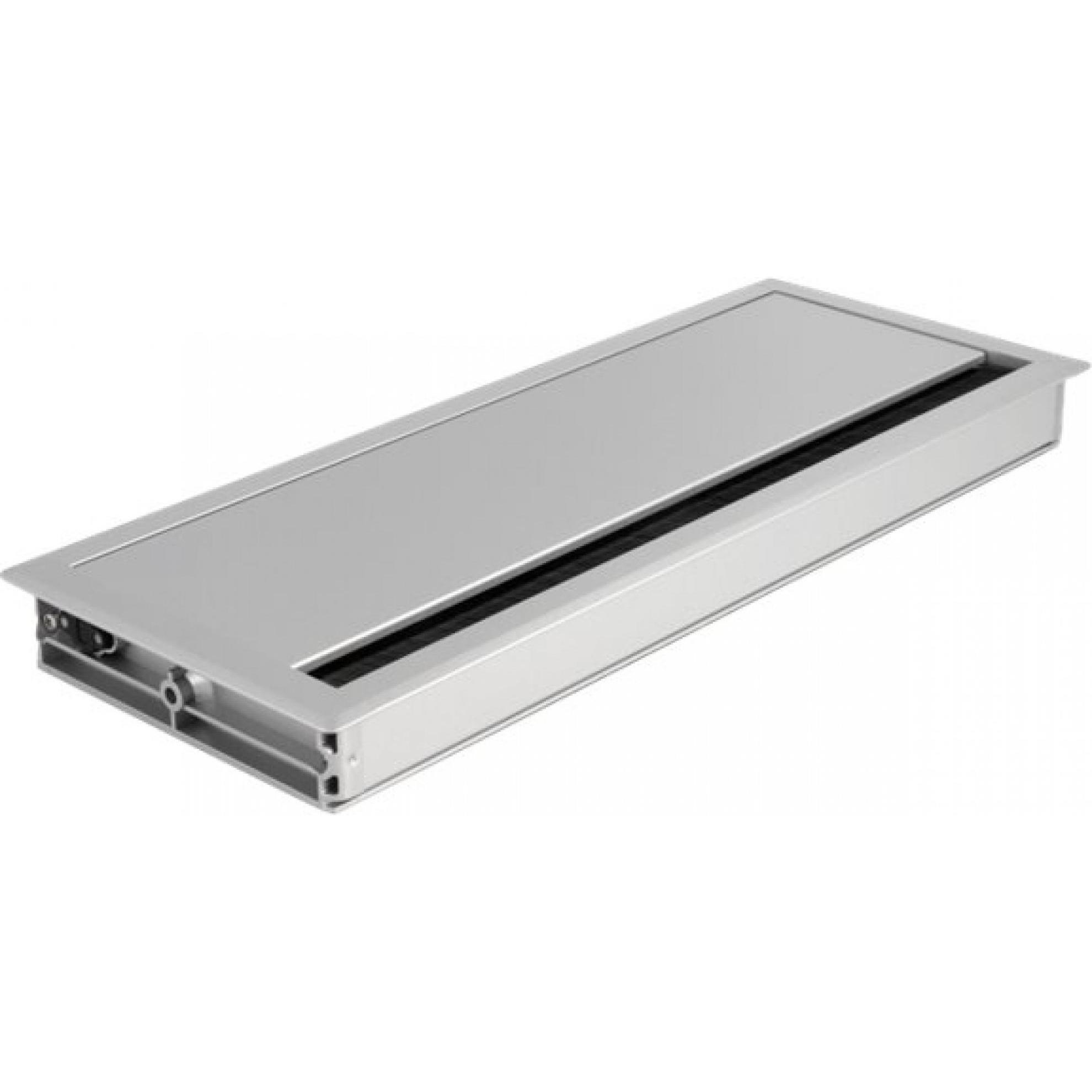 Delock, Kabelschutz + Kabelführung, Kabeldurchführung für Tischeinbau mit Bürste 300 x 120 x 28 mm silber (Kabeldurchlas...
