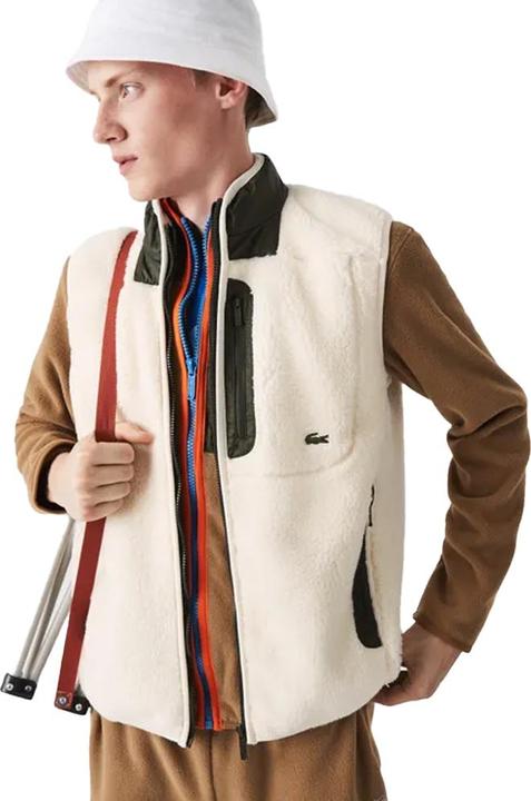 Actual product image Lacoste Mens Sherpa Fleece Gilet (XL)