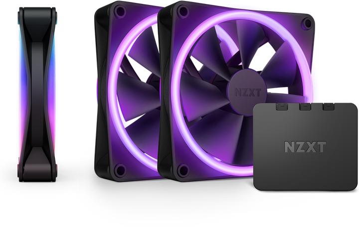 Produktbild NZXT 3xF120 RGB DUO & RGB Controller Black Fans (3 Lüfter)