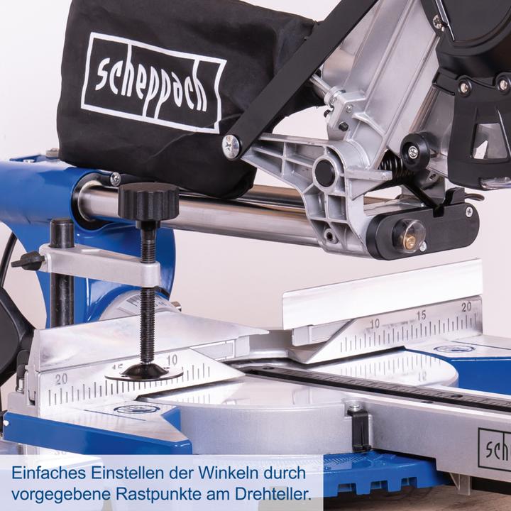 Produktbild Scheppach Kappzugsäge HM216 mit 2. Sägeblatt