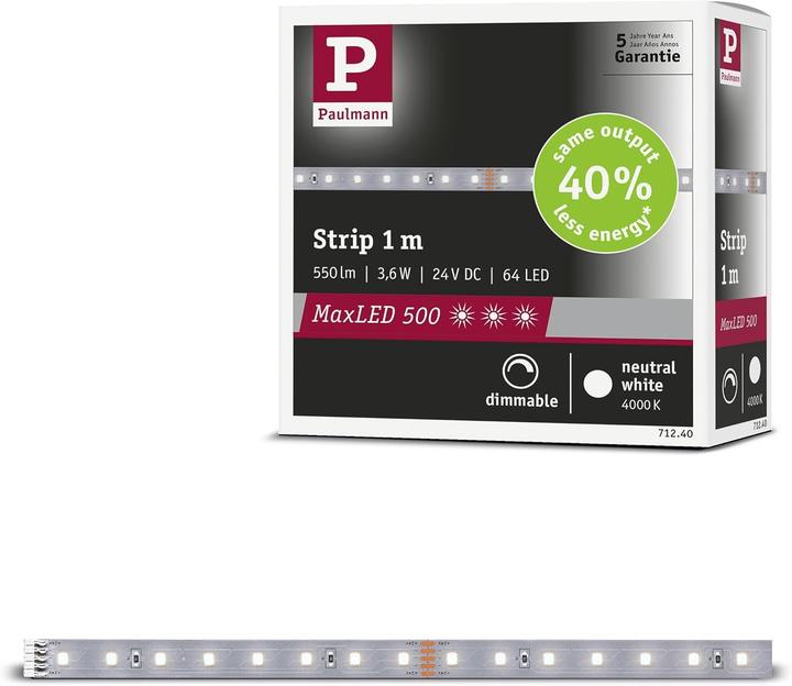 Produktbild Paulmann MaxLED 500 Stripe (Neutralweiss, 100 cm, Indoor)