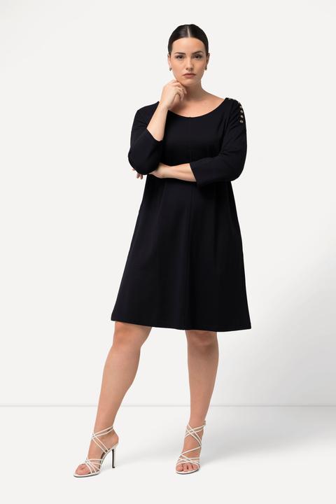 Produktbild Ulla Popken Minikleid, Punto di Roma, U-Boot-Ausschnitt, 3/4-Arm (46, 48)